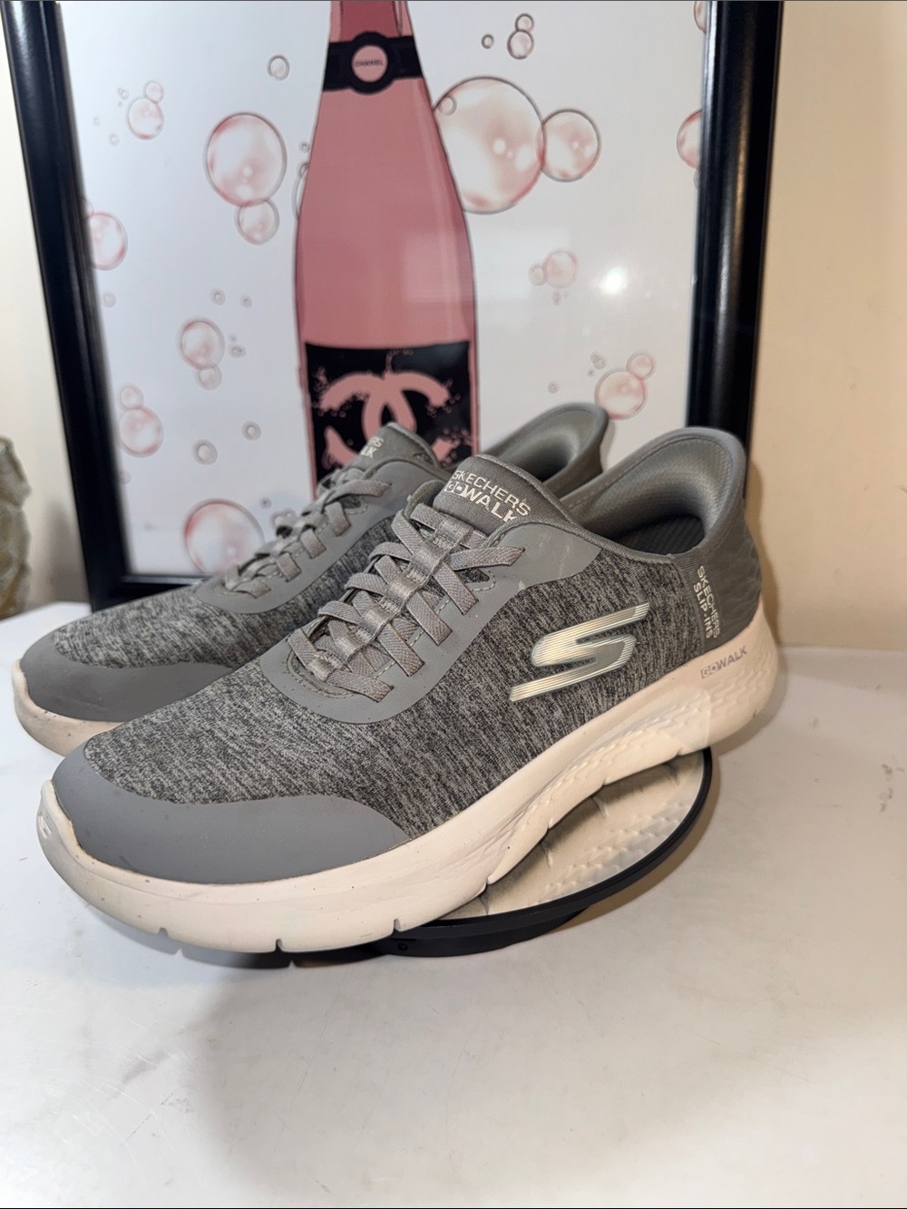Skechers Dacie Gray Slip-On Hands-Free GOwalk Flex Sneakers - Women’s Size 8 - Picture 2 of 12